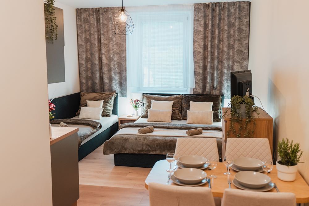 Apartmán s jídelním stolem